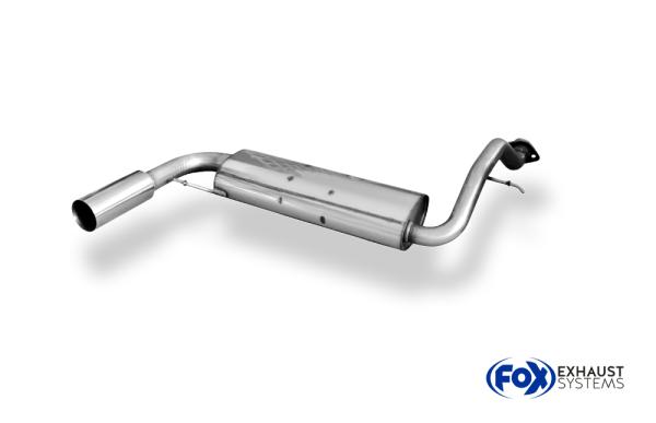 Endschalldämpfer quer - 1x100 Typ 10 links passend für: Honda CRX II (Bj. 1987-1992)